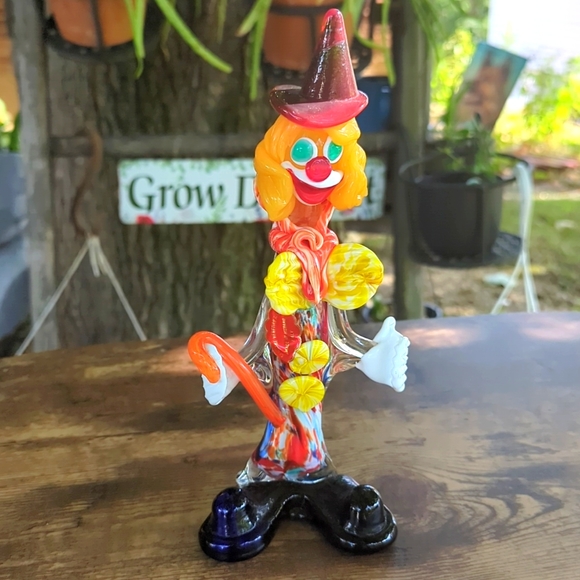 Rare HTF Vintage 💎 Murano, Italy 🤡 hand-blown VENETIAN GLASS CLOWN 🤡 pristine - Picture 1 of 7